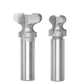 2pcs Finger Pull Router Bits Set 1/2 Inch Shank, Drawer Pull Bit for Wood Finger Grip & Wooden Handle Molding, YG6X Carbide Tipped