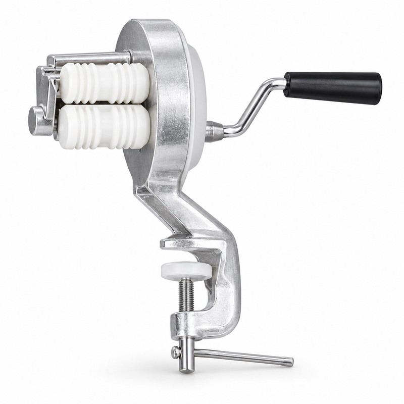Manual Cavatelli Pasta Maker with Hand Crank, Aluminum Alloy Countertop
