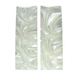 White & Clear Pearl Knife Scale Sets