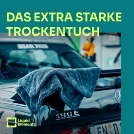 Liquid Elements Car Drying Cloth Premium Black Hole 1300 GSM 40 x 40 cm Microfibre Cloth for Car Care Extremely Absorbent, Lint-Free & Gentle on Surfaces