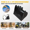 Jecoupoon 500mm Plain Bucket Attachment No Teeth Bucket Compatible with