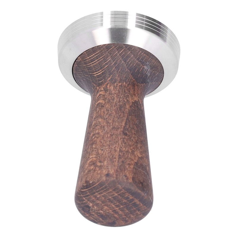 58mm Tamper Tool Black Walnut 304 Stainless Steel Portable Coffee