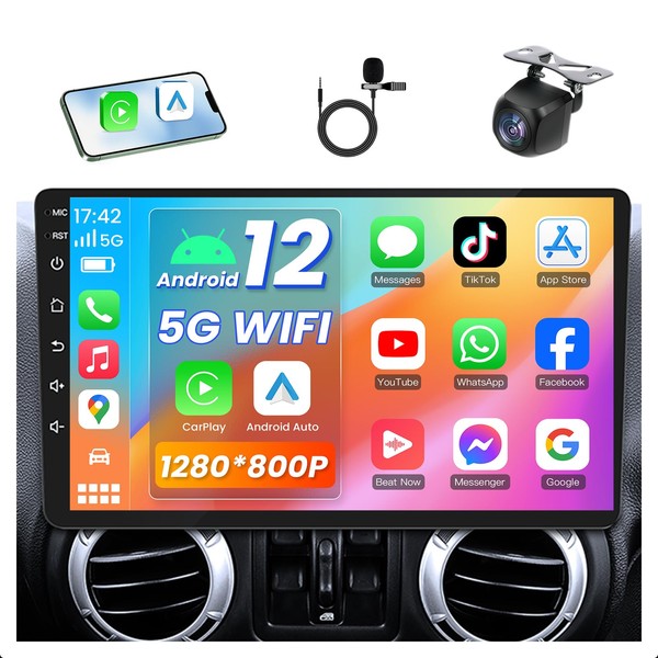 64G Car Radio for Jeep Wrangler JK 2007-2018: 10'' Touch