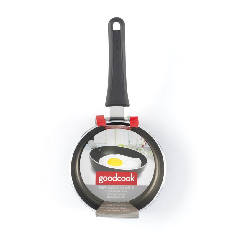 Goodcook Everyday Nonstick Aluminum 4.6" Round Mini Frying Pan, Black