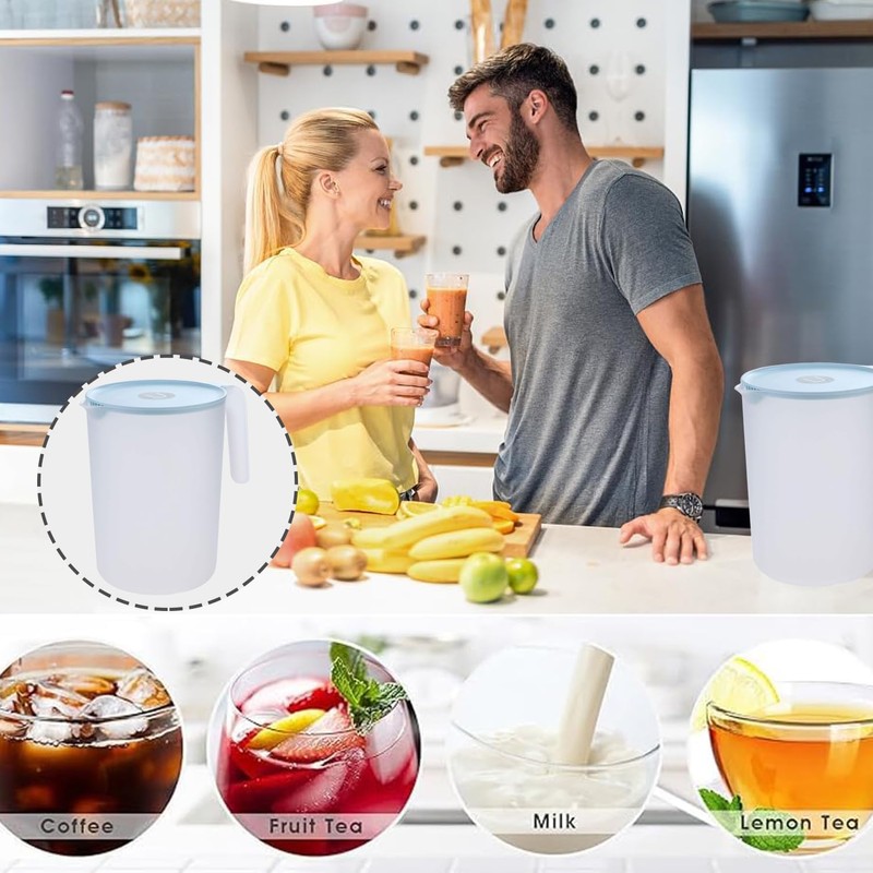 Plastic Jug with Lid, Water Jug Plastic Jug 2.5 L,