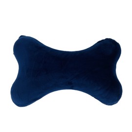 Bookishbunny Dog Bone Shaped Travel Neck Pillows Memory Foam Car Bus Truck Driving Comfort Head Rest Support (Navy)