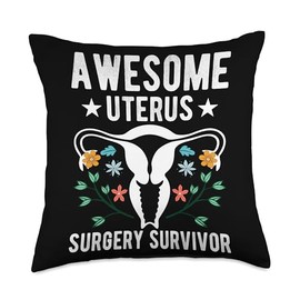 Uterus Removal Surgery Recovery Products Hysterectomy Throw Pillow