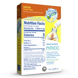 Wyler's Light Singles Water Drink Mix To Go Powder Packets, Lemon Iced Tea, 8 Count