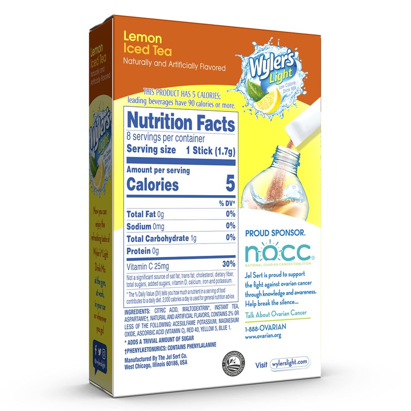 Wyler's Light Singles Water Drink Mix To Go Powder Packets,