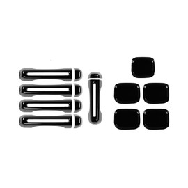 JOSHELA for Jeep JL Tailgate Door Handle Cover Trim Bowl Fit for Jeep Wrangler JL JLU 2018 up 4DR Black Exterior Accessories 10pcs