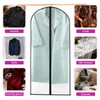 8 Pcs Translucent Garment Bags, 60x120cm Waterproof Dustproof Clothes Cover