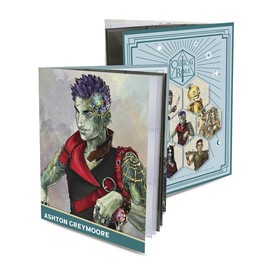 Ultra PRO - Folio de rol cr tico con calcoman as de pies (Ashton Greymoore) viene con dos p ginas de 9 bolsillos para tarjetas de tama o est ndar para m xima protecci n, organiza y almacena notas, hojas de personajes, tarjetas