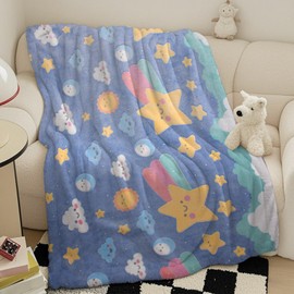 LXTOPN Children's Cuddly Blanket Star Blanket for Girls, 150 x 200 cm, Fluffy Blanket, Gift for 3 4 5 6 7 8 9 Years