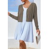 Newshows Womens Summer Cropped Cardigan Open Front Button Down Knit