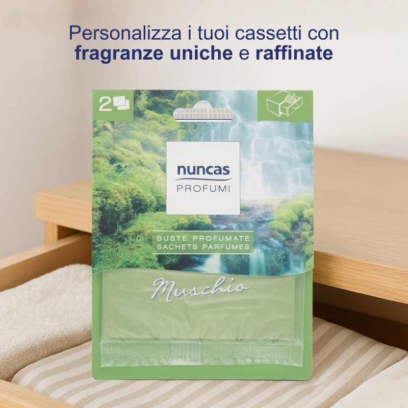 Nuncas Buste Profumate - per Cassetti - Muschio - 2