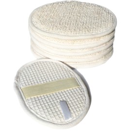 6Pack (Large 6.3x4.3 inches) Exfoliating Face Body Pad (100% Soft Terry Cloth) Cloth Materials Loofah Sponge Scrubber Brush Close Skin for Men and Women When Bath Spa and Shower