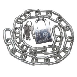 YUE Chain Locks, Security Chain and Lock Kit,Bicycle Chain Locks, for Bicycles, Motorcycles, Ships, ladders, Doors, Lawn mowers and Equipment Lock Accessory