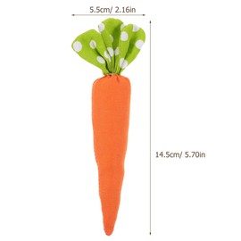 NUOBESTY 4Pcs Easter Carrot Decorations for Easter Bonnet Crafts, Mini Carrots for Hat Decorations, Bonnet Accessories for Tiered Tray & Home Decor