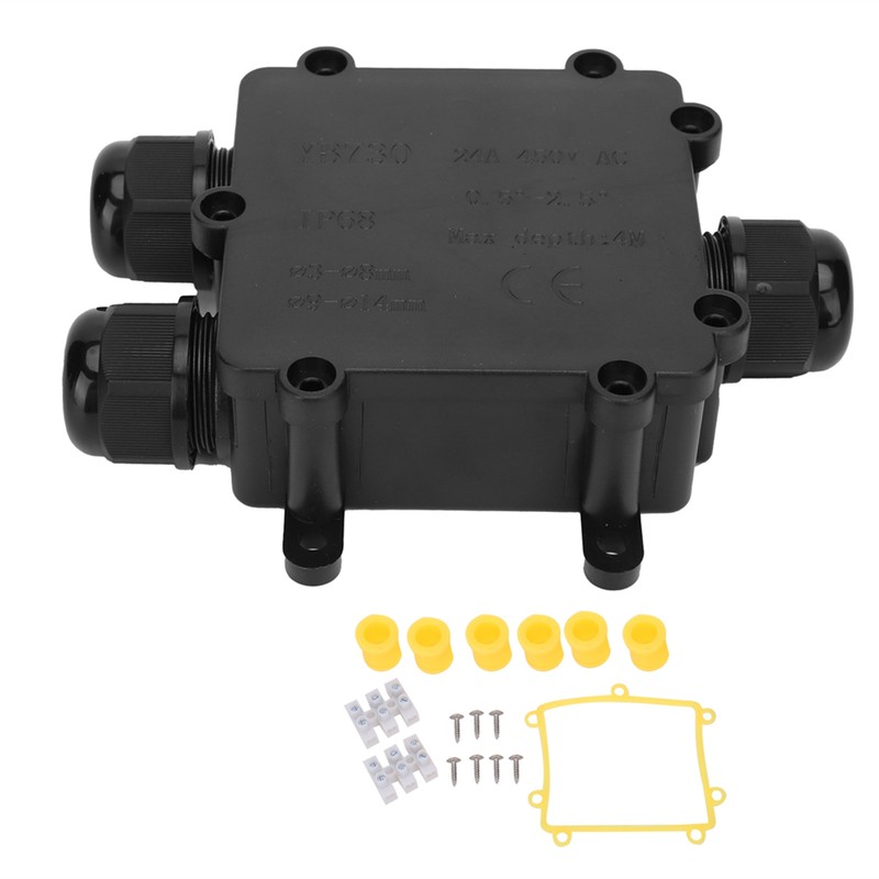 Waterproof Junction Box Outdoor 3 Way Flame Retardant Cable Connector