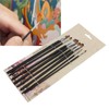 9Pcs Painting Brush Good Pigment Adsorption Round Flat Head Art