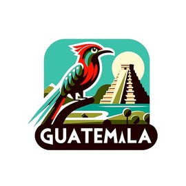 Vagabond Heart Guatemala Sticker - Guatemala Weatherproof Vinyl Decal - Queztal Souvenir