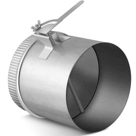 Therwen Backdraft Damper Duct Manual Volume Damper with Sleeve Galvanized Sheet Adjustment Airflow Ducting Branch HVAC Air Balancing for Range Hoods, Fans(1 Pc,6 Inch)