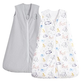 PHF Warm Micro-Fleece Baby Sleep Sack 18-24 Months, Soft Baby Wearable Blanket, 2-Way Zipper Sleeping Bags, 2 Pack Comfy Toddler Sleeping Sack for Boys, X-Large Size, Woodland