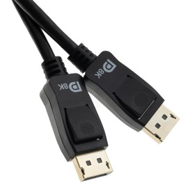 VESA Certified DisplayPort 1.4 Video Cable Male to Male - 32.4 Gbit/s, 8K@60Hz/4K@120Hz, HDR, DSC, Gold-Plated Connectors, 6 Feet
