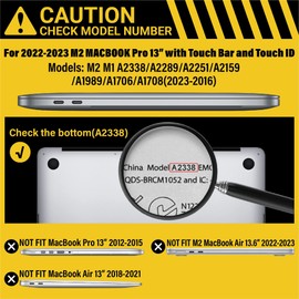 IBENZER Compatible with MacBook Pro 13 Inch Case M2 M1 2026 2025 2024 2023 2022 A2338 A2289 A2251 A2159 A1989 A1706 A1708, Hard Shell Case & Keyboard Cover for Mac Pro 13, Royal Blue, T13RBL+1