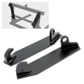 KUAFU Pair Tractor Mounting Brackets Compatible with John Deere Massy Ferguson Ford Case loaders All Tractors Black Tractor Attachment Accessories Weld on Steel