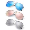 SOPHILY 3 Pack Bifocal Reading Sunglasses for Women Men, Aviator