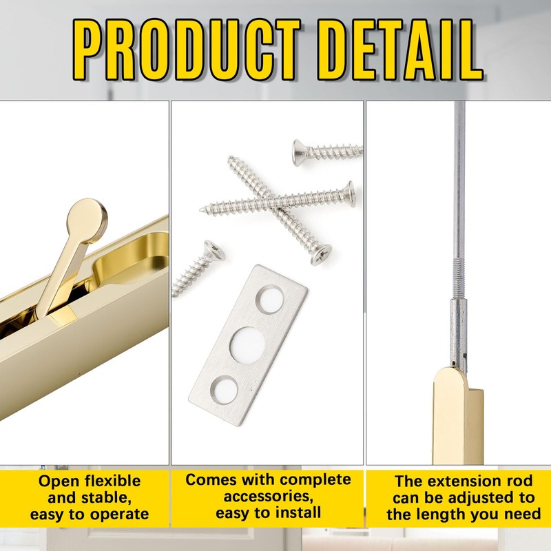 Blulu 2 Pcs 18 Inch Extended Flip Lever Flush Bolt