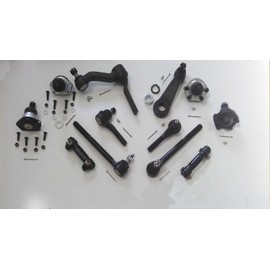 12 Pc Front Inner & Outer Tie Rod Ends Idler & Pitman Arm Lower Upper Ball Joints Adjusting Sleeves Kit for 4WD Only