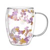 Arefen Gifts for Women Dried Flowers Double Wall Glass Coffee