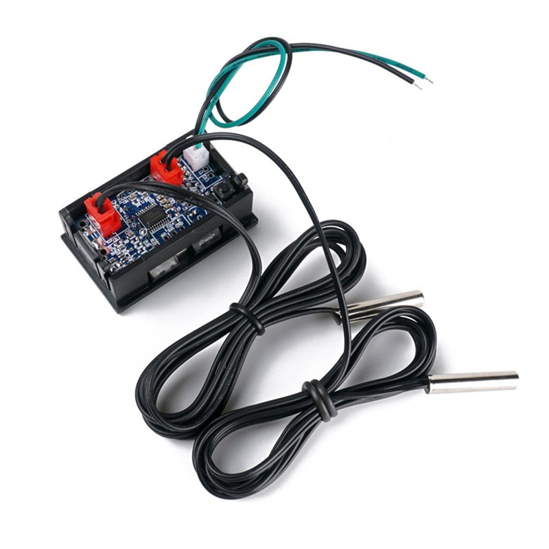 FBBULES LED Digital Thermometer with 2 Waterproof Metal Probes DC