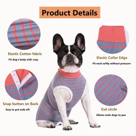 Clorvint Dog Surgery Recovery Suit for Female Dogs Spay, Surgical Onesie for Small Breed Dogs, Anti Licking Wound Protection Dog Post Surgical Suit, XL