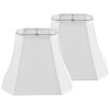 PIKOPIKO Rectangle Lamp Shade, (6×8)×(11×14)×11"Pure White Linen Lampshade for Table