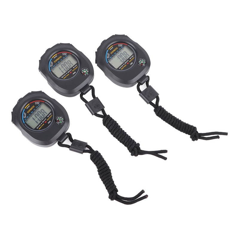 3 PCS Sports Stopwatch High Accuracy Waterproof 40mah Sports Stopwatch
