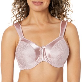Bali Women's Satin Tracings Minimizer Underwire Bra, Rosewood, 40DD