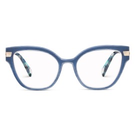 Peepers by PeeperSpecs Oprah's Favorite Women's Marquee Cateye Blue Light Blocking Reading Glasses - Navy/Marine Quartz +0.00