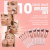 Kabuki Makeup Brush Set - Foundation Powder Blush Concealer Contour