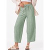 EVALESS Women's Pants Summer Casual High Waisted Wide Leg Barrel