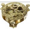 Generic Handcrafted 3 inch Sundial Compass Solid Brass Pocket Engraved