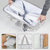 JOMOLA Collapsible Laundry Caddy 80L Large Foldable Laundry Basket Grey