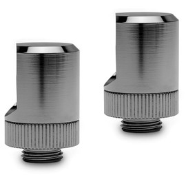 EKWB EK-Torque 90 Degree Angled Rotary Fitting, Black Nickel, 2-pack
