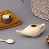 Ceramic Neti Pot, Dishwasher Safe, with 5 Sachets Neti Salt