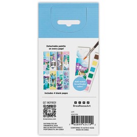 Brea Reese: Watercolor Bookmark Pad - Winter Wonderland - Compact Paint Palette, 8 Holiday Themed Pages & 4 Blank Sheets, Festive Adult Art Activity