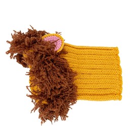 Zoo Snoods Lion Dog Costume - Neck and Ear Warmer Hood for Pets (Large)