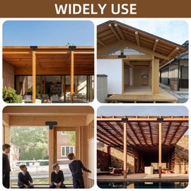 Rasugarlary 4 Pcs 5" Wide T Post Bracket, 15.7"x10.8" T Flat Mending Plate with 3mm Thickness for Wood, T Joining Brackets Connecting Brackets with Screws for Repair Wood Furniture