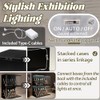 2PCS Clear Display Case for Collectibles, 3-Tier Adjustable Display Case